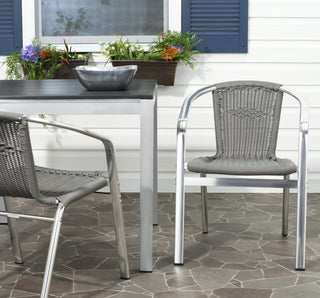 Safavieh Wrangell Indoor-Outdoor Stacking Armchair Grey  Feature