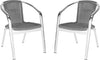 Safavieh Wrangell Indoor-Outdoor Stacking Armchair Grey Furniture 