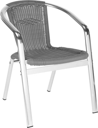 Safavieh Wrangell Indoor-Outdoor Stacking Armchair Grey Furniture 