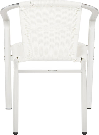 Safavieh Wrangell Indoor-Outdoor Stacking Armchair White Furniture 