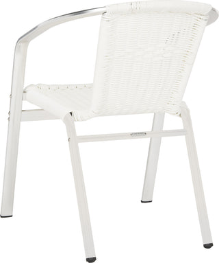 Safavieh Wrangell Indoor-Outdoor Stacking Armchair White Furniture 