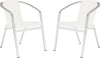 Safavieh Wrangell Indoor-Outdoor Stacking Armchair White Furniture 