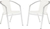Safavieh Wrangell Indoor-Outdoor Stacking Armchair White Furniture 