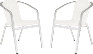 Safavieh Wrangell Indoor-Outdoor Stacking Armchair White Furniture 