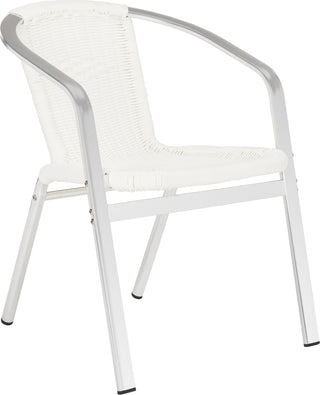 Safavieh Wrangell Indoor-Outdoor Stacking Armchair White Furniture 