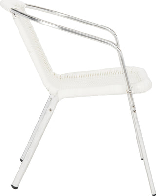 Safavieh Wrangell Indoor-Outdoor Stacking Armchair White Furniture 