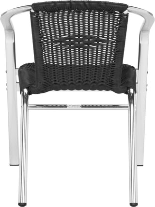 Safavieh Wrangell Indoor-Outdoor Stacking Armchair Black Furniture 