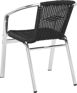 Safavieh Wrangell Indoor-Outdoor Stacking Armchair Black Furniture 