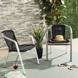 Safavieh Wrangell Indoor-Outdoor Stacking Armchair Black  Feature