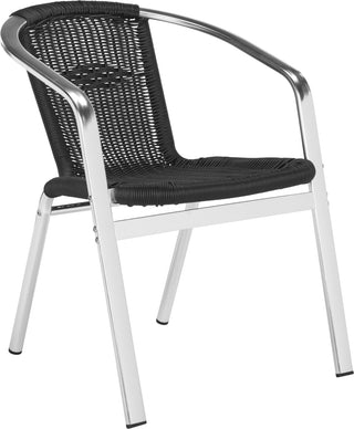 Safavieh Wrangell Indoor-Outdoor Stacking Armchair Black Furniture 