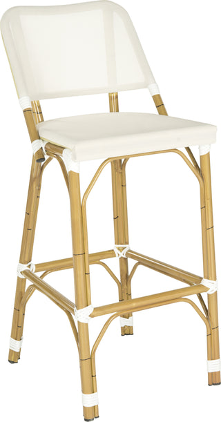 Safavieh Deltana Bar Stool Beige (INDOOR/OUTDOOR) Furniture 