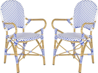 Safavieh Hooper Indoor-Outdoor Stacking Armchair Blue and White Furniture 