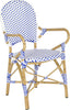 Safavieh Hooper Indoor-Outdoor Stacking Armchair Blue and White Furniture 