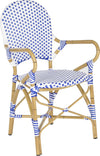 Safavieh Hooper Indoor-Outdoor Stacking Armchair Blue and White Furniture 