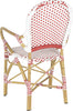 Safavieh Hooper Indoor-Outdoor Stacking Armchair Red and White Furniture 