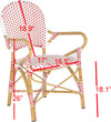 Safavieh Hooper Indoor-Outdoor Stacking Armchair Red and White Furniture 