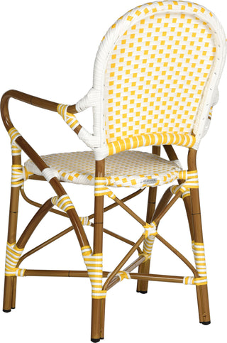 Safavieh Hooper Indoor-Outdoor Stacking Armchair Yellow and White Furniture 