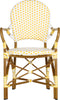 Safavieh Hooper Indoor-Outdoor Stacking Armchair Yellow and White Furniture main image