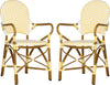 Safavieh Hooper Indoor-Outdoor Stacking Armchair Yellow and White Furniture 