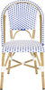 Safavieh Salcha Indoor-Outdoor French Bistro Stacking Side Chair Blue/White/Light Brown Furniture main image