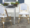 Safavieh Salcha Indoor-Outdoor French Bistro Stacking Side Chair Blue/White/Light Brown  Feature