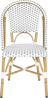 Safavieh Salcha Indoor-Outdoor French Bistro Stacking Side Chair Grey/White/Light Brown Furniture main image
