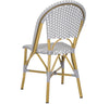 Safavieh Salcha Indoor-Outdoor French Bistro Stacking Side Chair Grey/White/Light Brown Furniture 