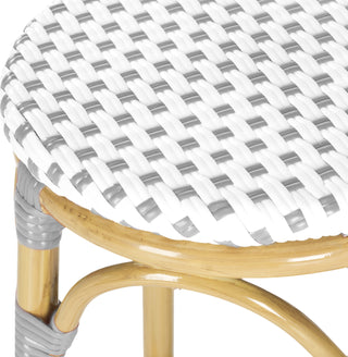 Safavieh Kipnuk Stool Grey/White (INDOOR/OUTDOOR) Grey and White Furniture 