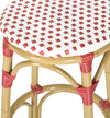 Safavieh Kipnuk Stool Red/White (INDOOR/OUTDOOR) Red and White Furniture 