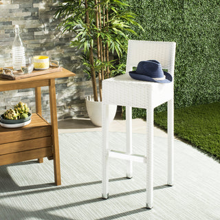 Safavieh Landry Indoor-Outdoor Bar Stool White  Feature