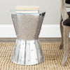 Safavieh Rivet Aluminum Stool Silver Furniture  Feature