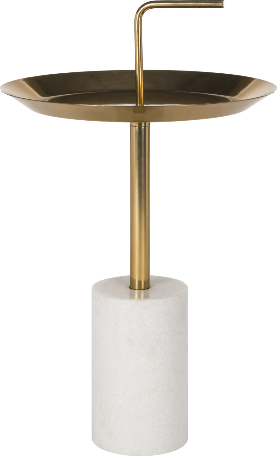 Safavieh Apollo Round Brass Top Side Table and Marble Furniture main image