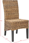 Safavieh Siesta 18''H Wicker Side Chair (SET Of 2) Dark Brown and Colonial Furniture 