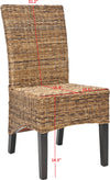Safavieh Siesta 18''H Wicker Side Chair (SET Of 2) Dark Brown and Colonial Furniture 