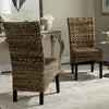 Safavieh Siesta Wicker Side Chair (SET Of 2) Dark Brown and Colonial  Feature