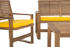 Safavieh Ozark 4 Pc Outdoor Living Set Brown/Yellow Furniture 