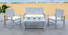 Safavieh Ozark 4 Pc Outdoor Living Set Grey Wash Furniture 