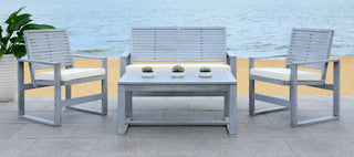 Safavieh Ozark 4 Pc Outdoor Living Set Grey Wash Furniture 