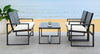 Safavieh Ozark 4 Pc Outdoor Living Set Black Wash Furniture 