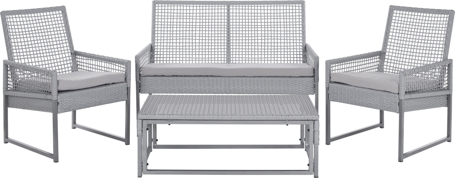 Safavieh Shawmont Outdoor Set Grey/Beige Furniture main image