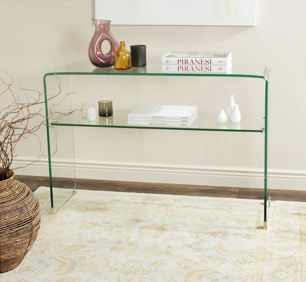 Safavieh Hollis Console Table Clear Furniture  Feature