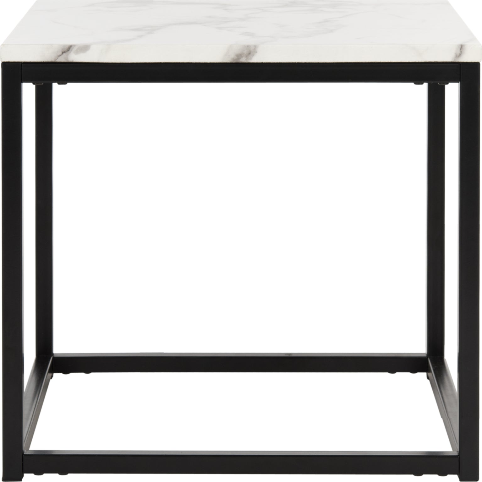 Safavieh Baize End Table White and Grey Furniture main image