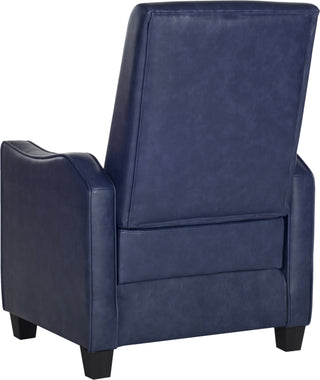 Safavieh Holden Recliner Chair Navy and Black Furniture 