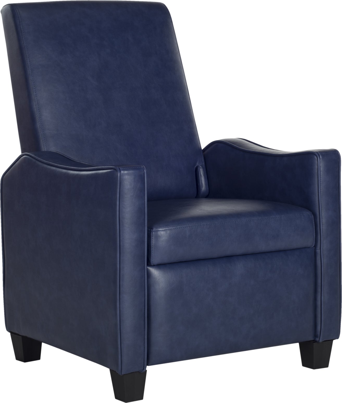 Safavieh Holden Recliner Chair Navy and Black Furniture main image