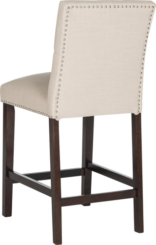 Safavieh Norah Counter Stool Beige and Espresso Furniture 