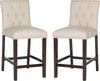 Safavieh Norah Counter Stool Beige and Espresso Furniture 