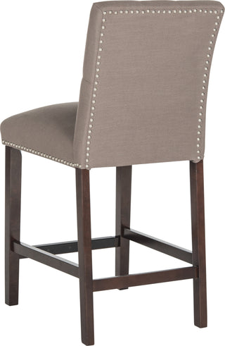 Safavieh Norah Counter Stool Dark Taupe and Espresso Furniture 