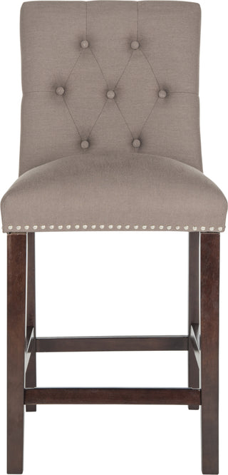 Safavieh Norah Counter Stool Dark Taupe and Espresso Furniture main image