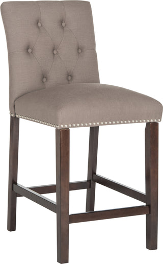 Safavieh Norah Counter Stool Dark Taupe and Espresso Furniture 