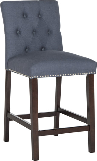 Safavieh Norah Counter Stool Navy and Espresso Furniture 